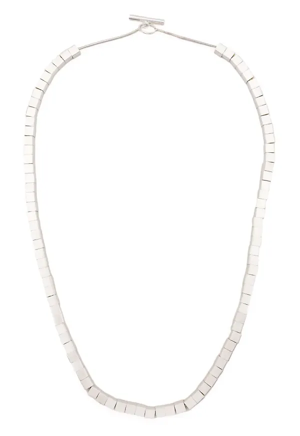 Jil Sander pärlat halsband - Silverfärgad