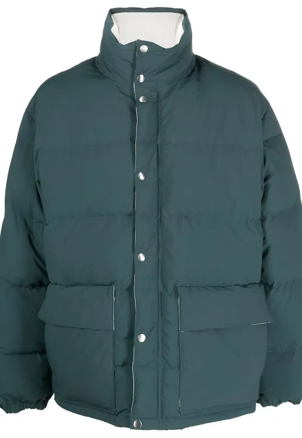 Jil Sander quiltad dunjacka - Grön