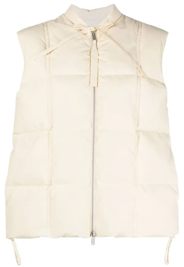 Jil Sander quiltad dunväst - Neutral