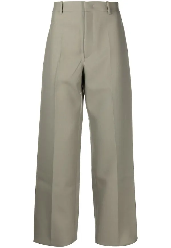 Jil Sander raka byxor - Grön