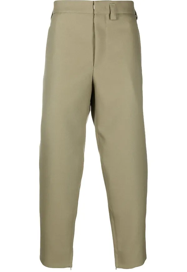 Jil Sander raka byxor - Grön