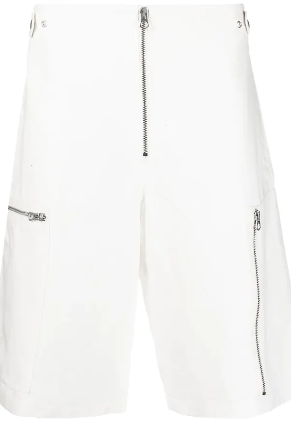 Jil Sander raka linneshorts - Vit
