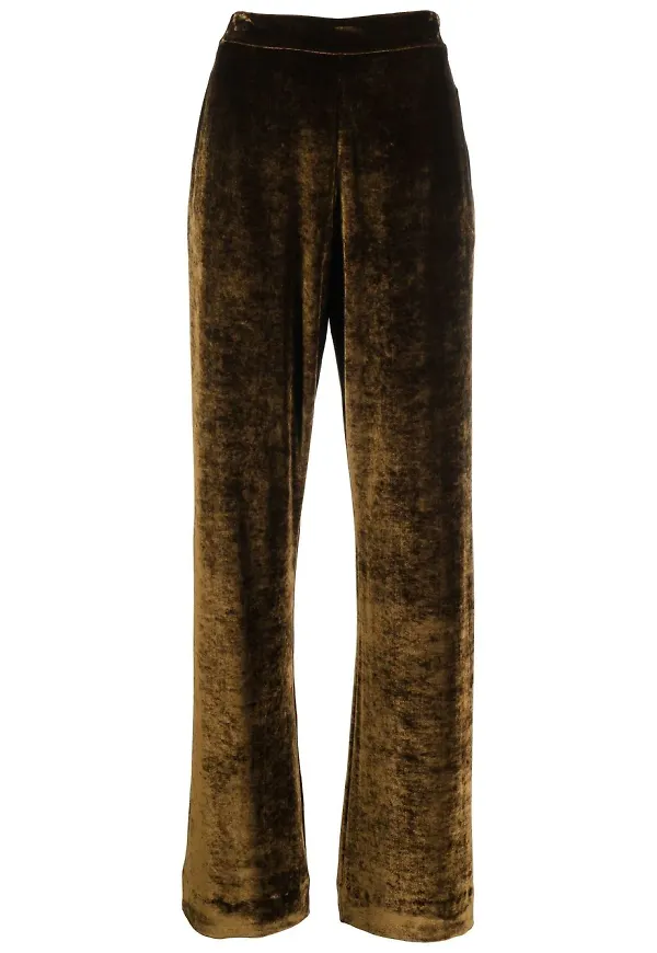 Jil Sander raka sammetsbyxor - Brun