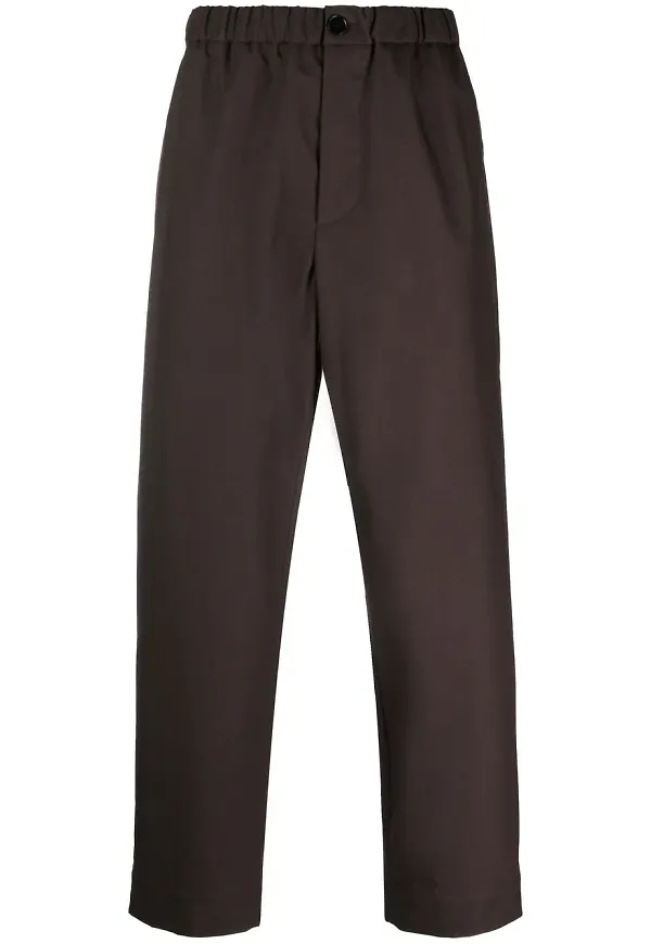 Jil Sander raka trekvartsbyxor - Brun