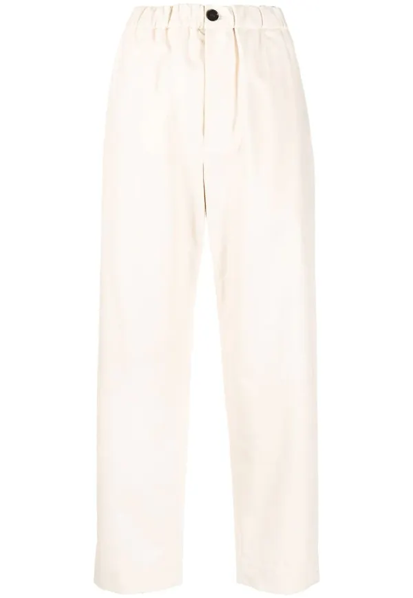 Jil Sander raka trekvartsbyxor - Neutral