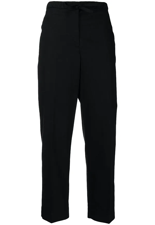 Jil Sander raka trekvartsbyxor - Svart
