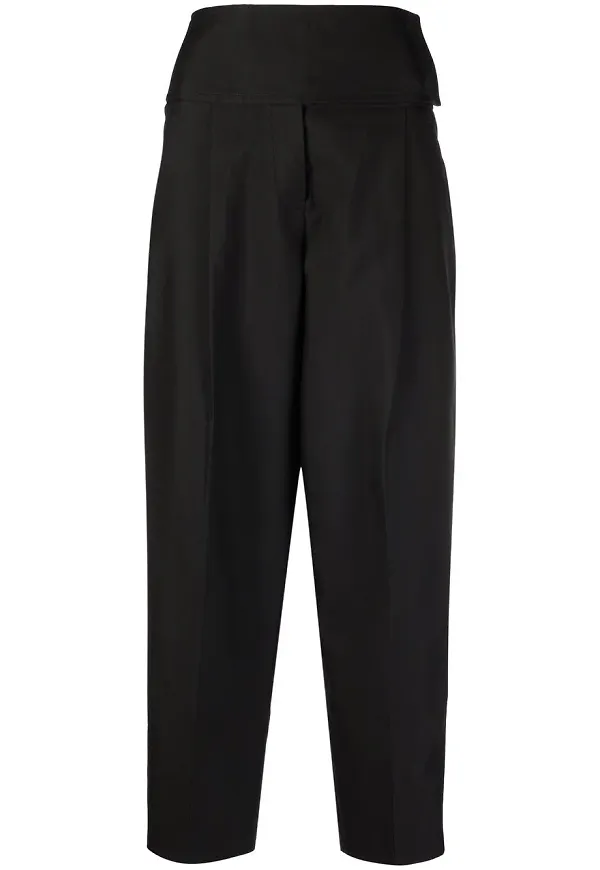 Jil Sander raka trekvartsbyxor - Svart
