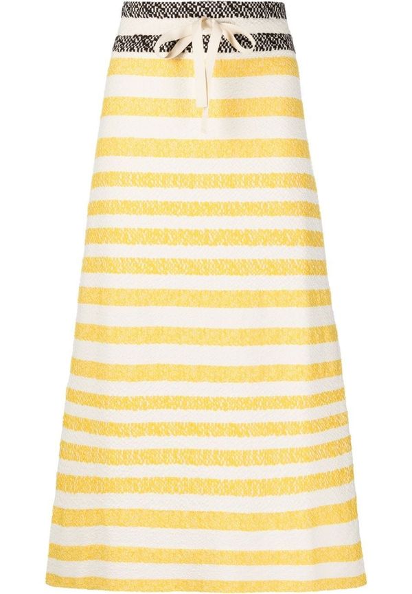 Jil Sander randig klänning - Gul