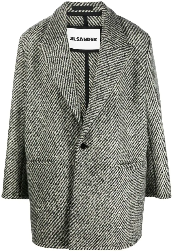 Jil Sander randig rock - Svart