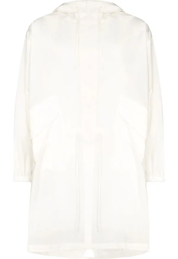 Jil Sander regnrock med huva - Vit