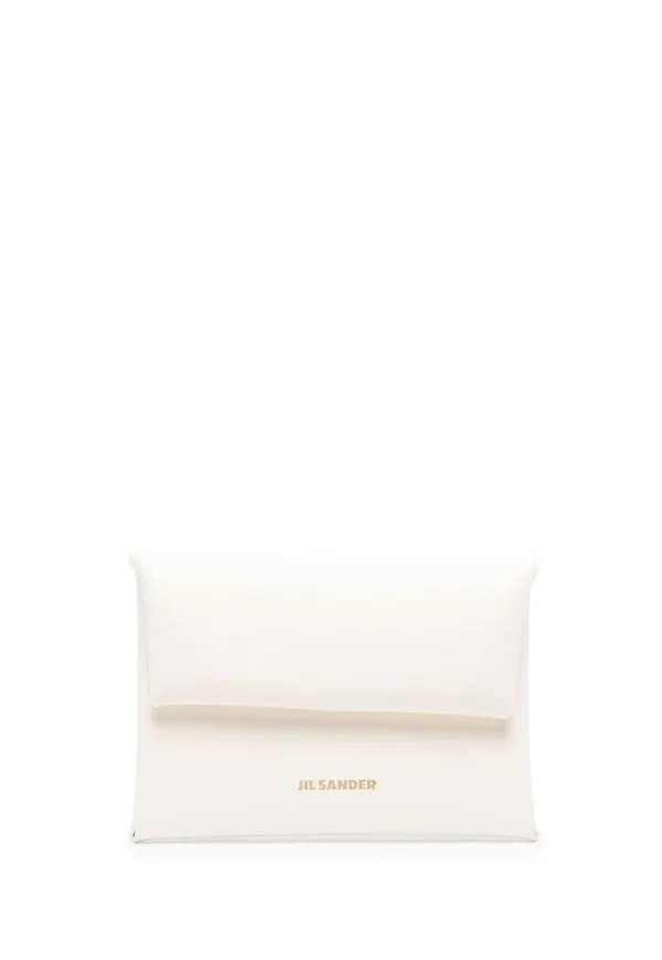 Jil Sander rektangulär läderplånbok - Neutral