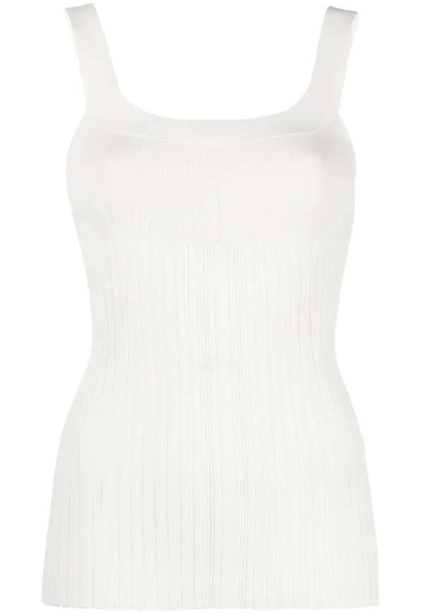 Jil Sander ribbstickat linne - Vit