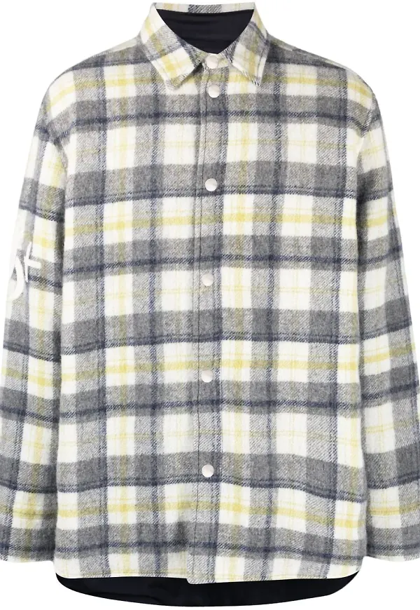 Jil Sander rutig skjortjacka - Vit