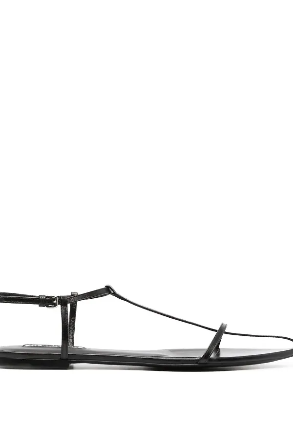 Jil Sander sandaler med ankelrem - Svart