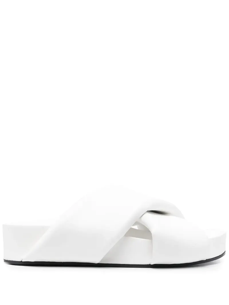 Jil Sander sandaler med korsrem - Vit