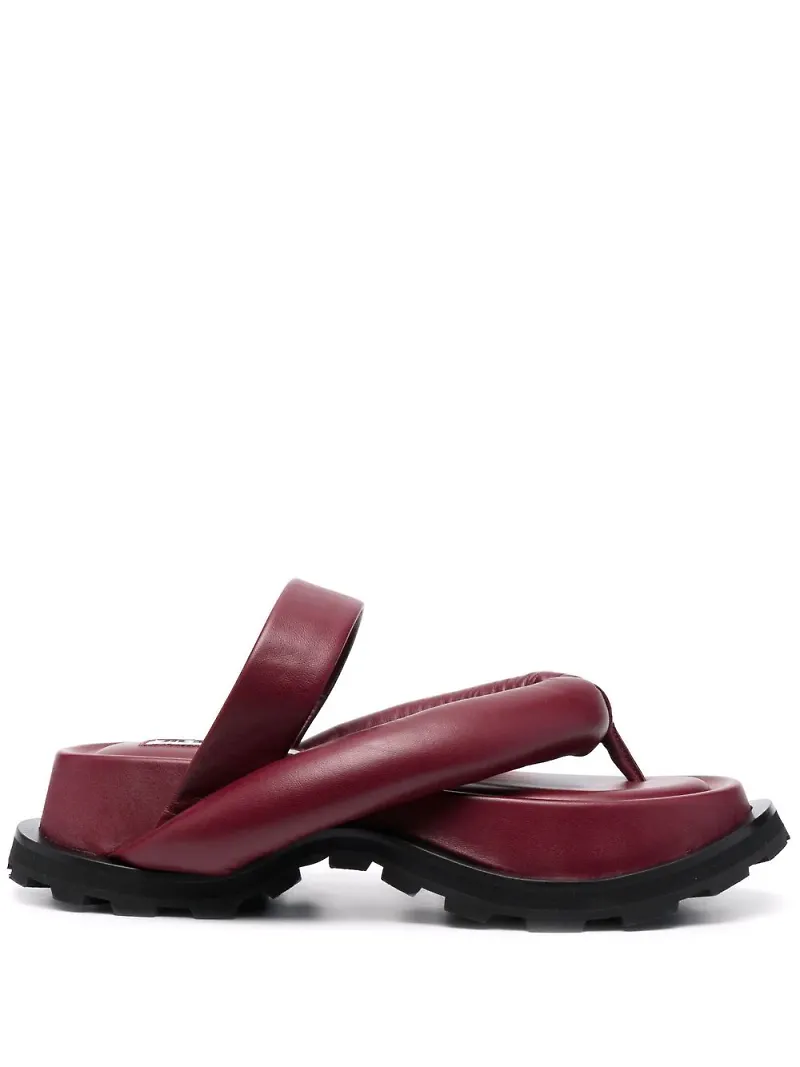 Jil Sander sandaler med remmar - Röd