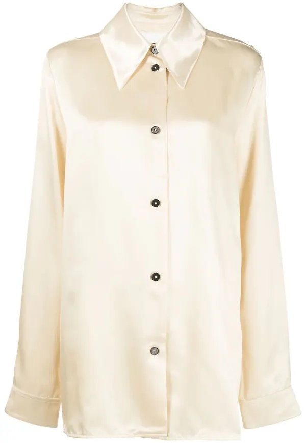 Jil Sander satinskjorta - Neutral