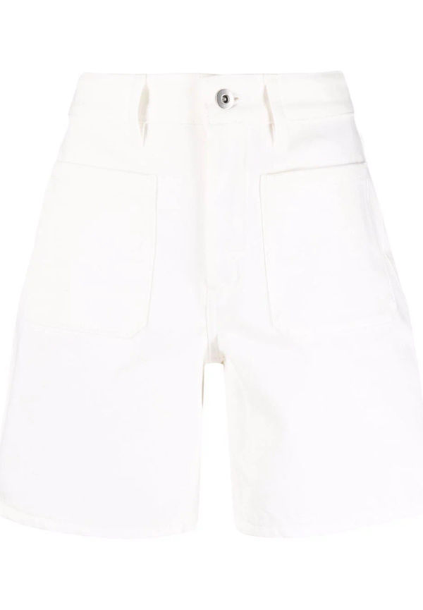 Jil Sander shorts med hög midja och stor ficka - Vit