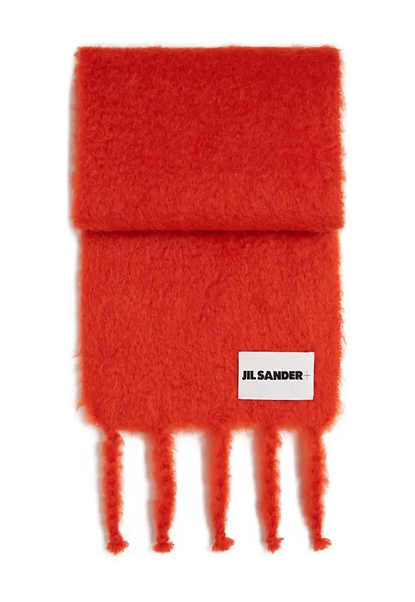 JIL SANDER+ sjal i mohair-blandning - Röd