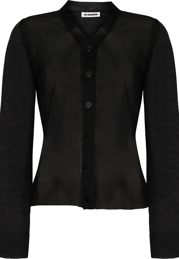 Jil Sander skir stickad skjorta - Svart