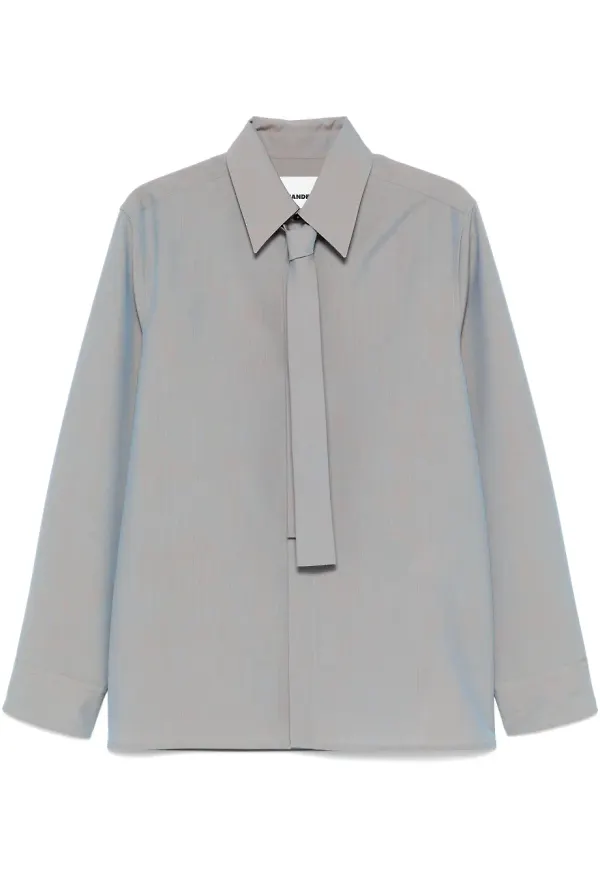 Jil Sander skjorta med knytning - Grå