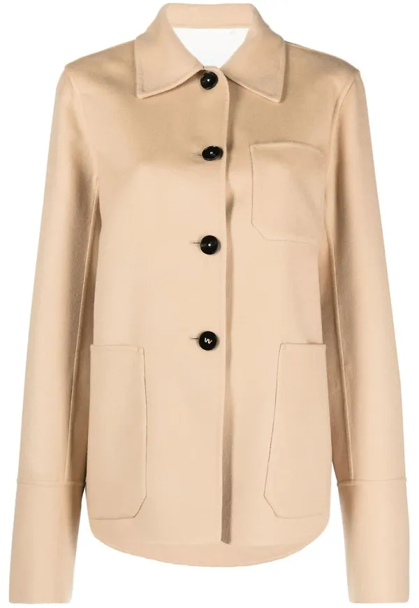 Jil Sander skjortjacka i kashmir - Neutral