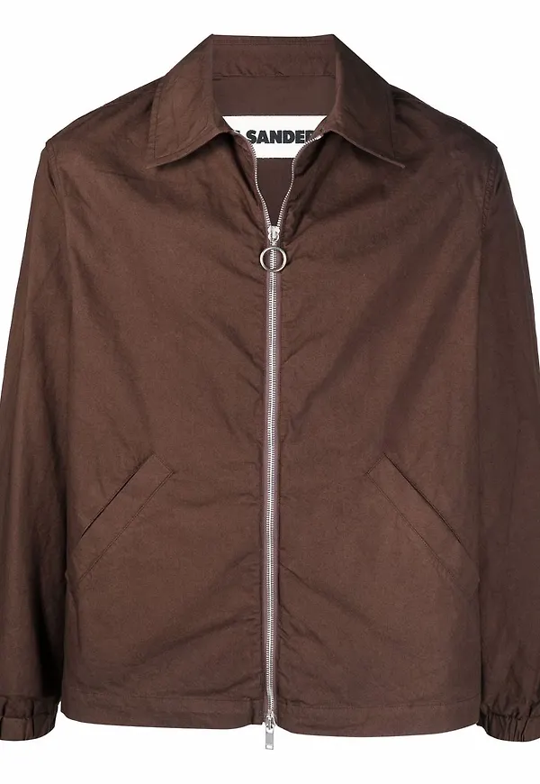 Jil Sander skjortjacka med dragkedja - Brun