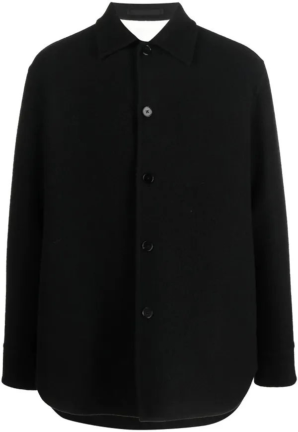 Jil Sander skjortjacka med knäppning - Svart