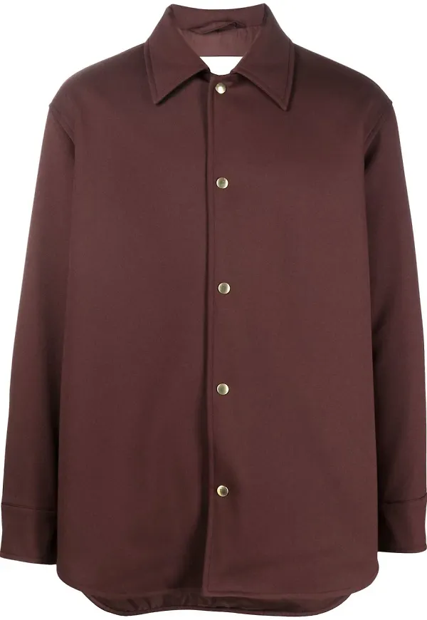 Jil Sander skjortjacka med tryckknappar - Brun