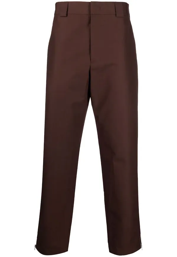 Jil Sander slacks med dragkedja - Brun