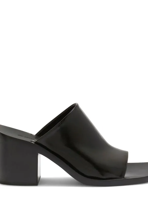 Jil Sander slip-ons med blockklack - Svart