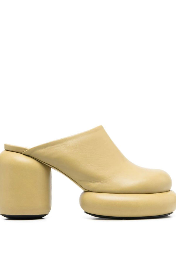 Jil Sander slip-ons med blockklack 95 mm - Grön