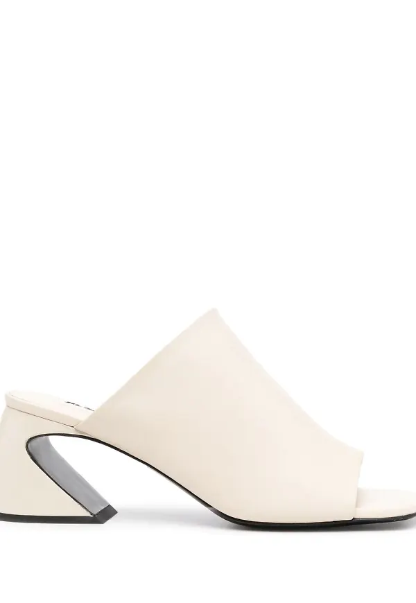 Jil Sander slip-ons med öppen tå och utskuren klack - Neutral