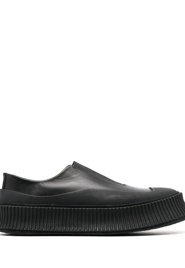 Jil Sander slip on-sneakers - Svart