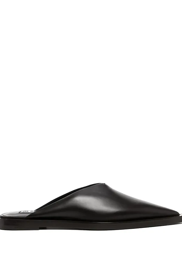 Jil Sander spetsiga slip-ons - Svart