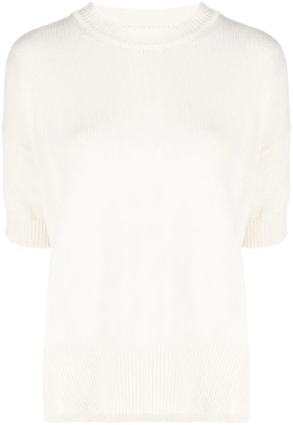 Jil Sander stickad kashmirtopp - Vit