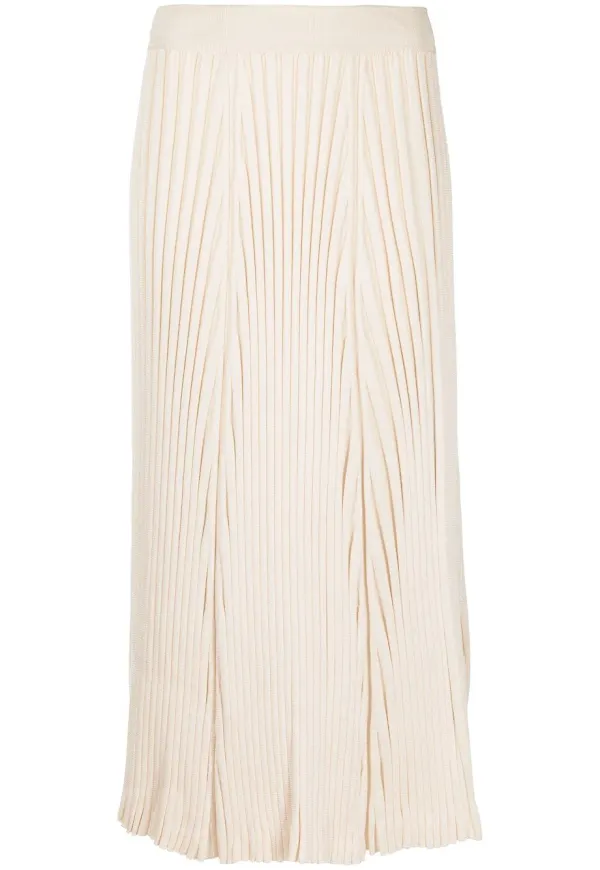 Jil Sander stickad midikjol - Neutral