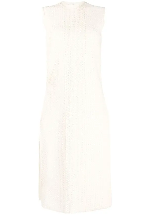 Jil Sander stickad topp med slits i sidan - Neutral