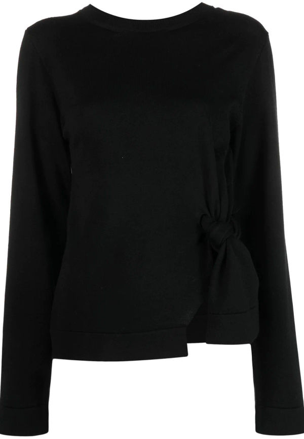 Jil Sander stickad tröja med öppen rygg - Svart