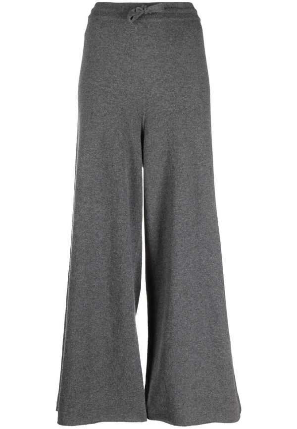 Jil Sander stickade byxor med vida ben - Grå