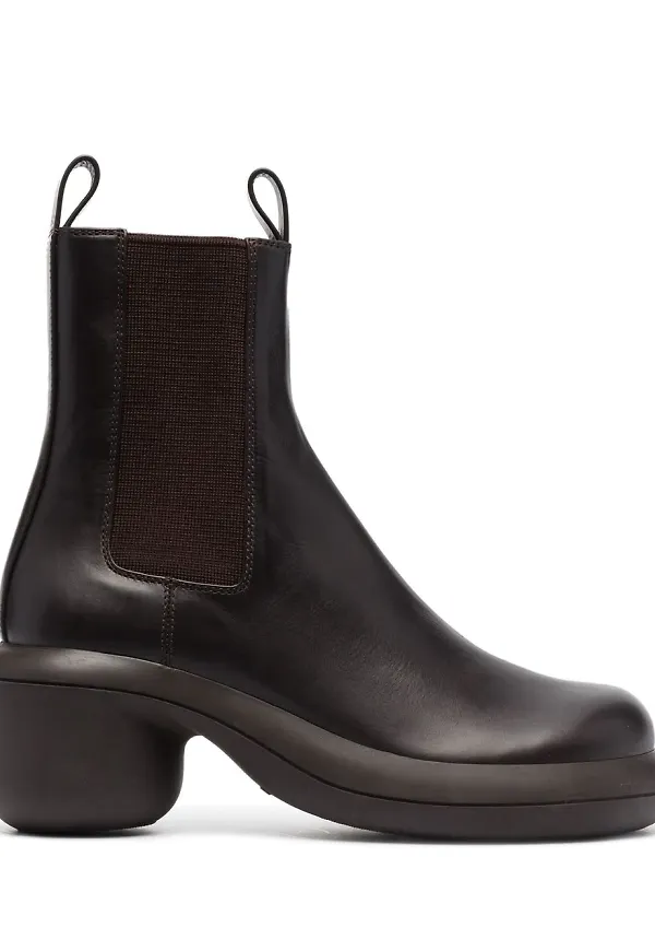 Jil Sander stövletter med blockklack - Brun