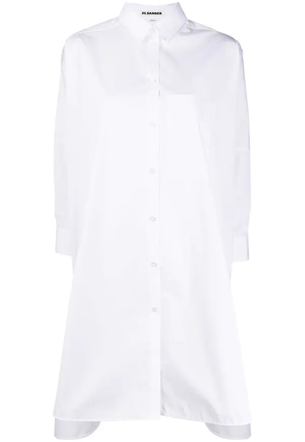 Jil Sander Sunday skjorta i oversize-modell - Vit
