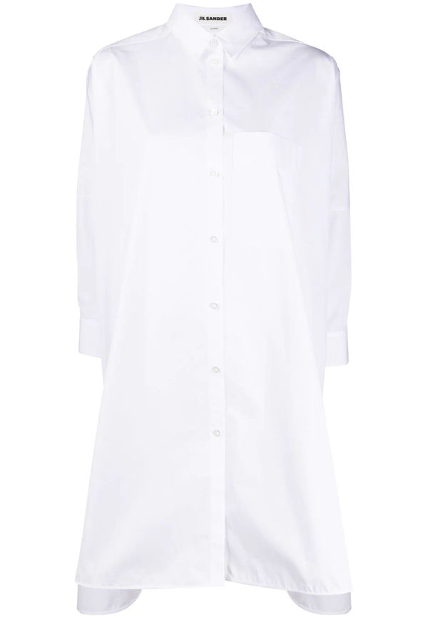 Jil Sander Sunday skjorta i oversize-modell - Vit