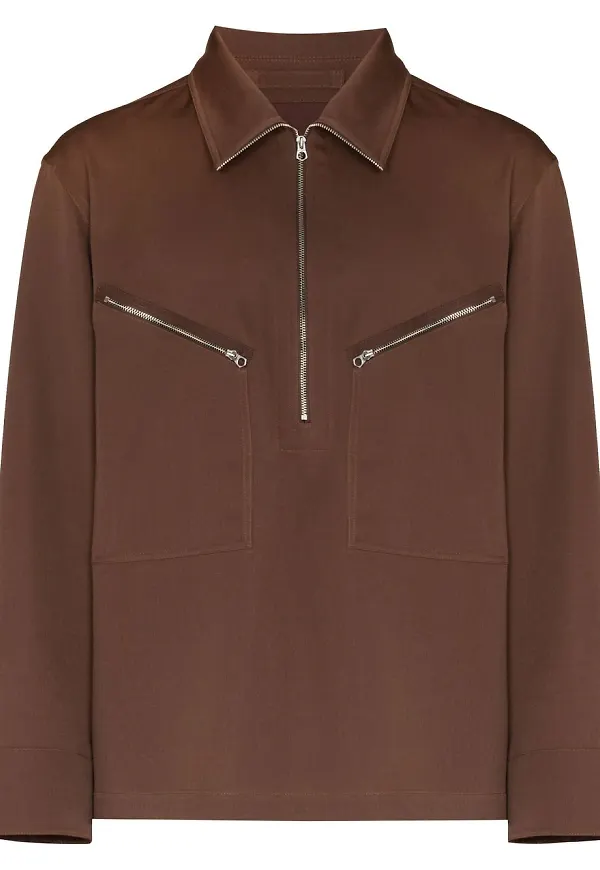 Jil Sander sweatshirt med dragkedja - Brun