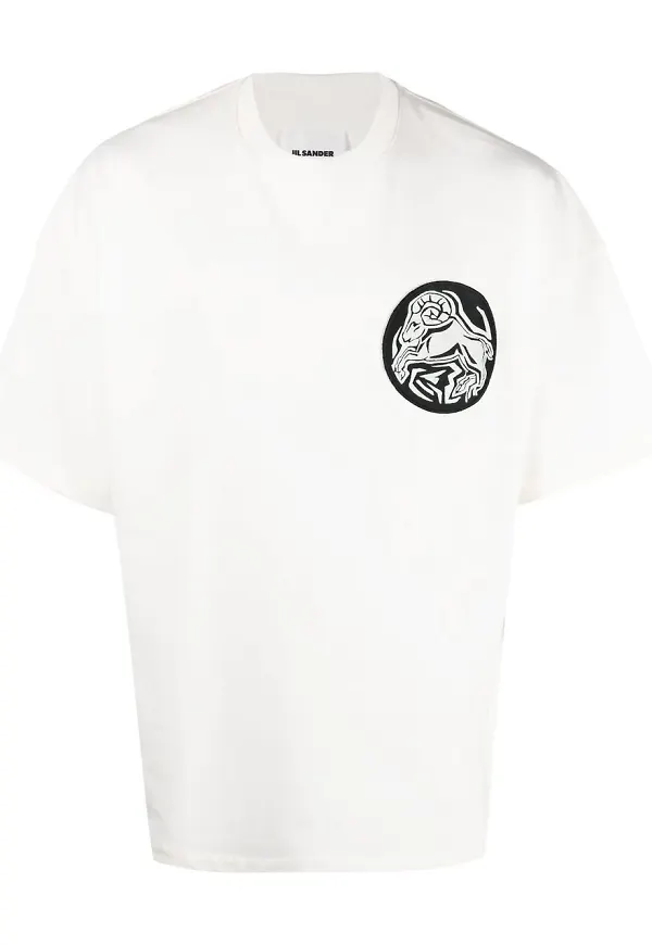 Jil Sander t-shirt med märke - Vit