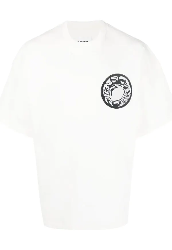 Jil Sander t-shirt med märke - Vit