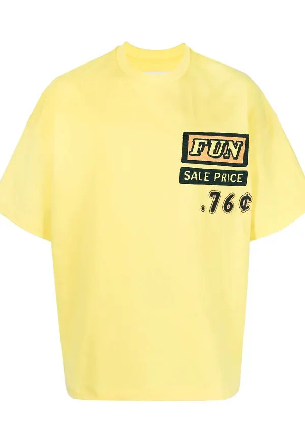 Jil Sander t-shirt med slogan - Gul