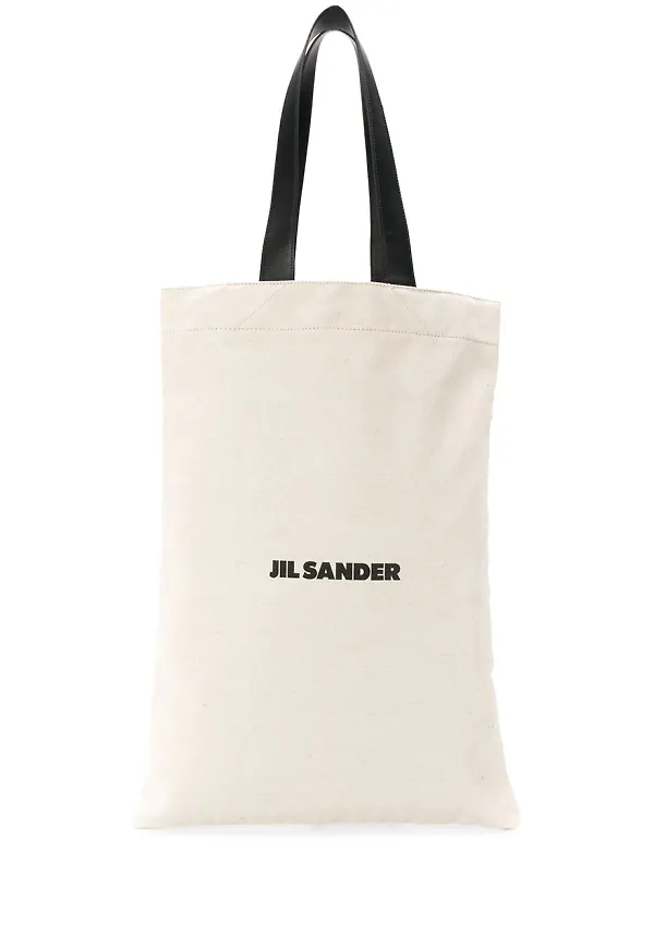 Jil Sander tote-väska med logotyp - Vit