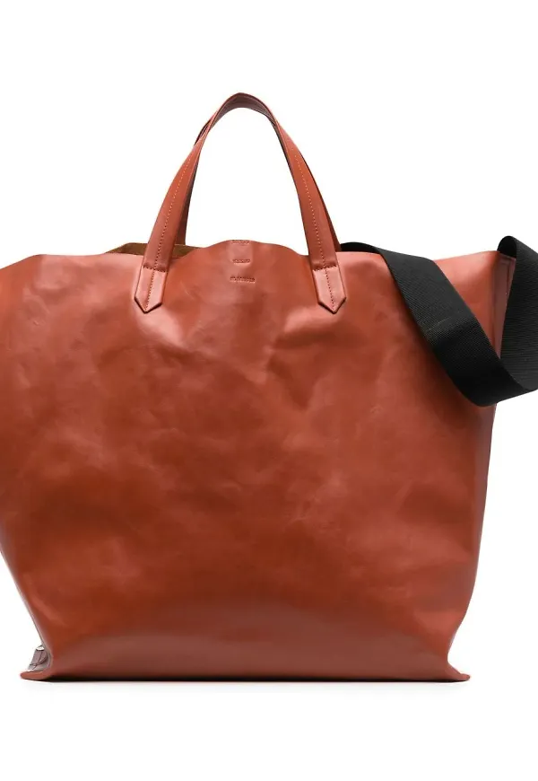 Jil Sander totebag i skinn - Brun