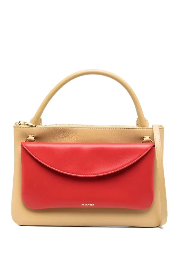Jil Sander totebag med färgblock - Neutral